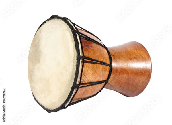 Obraz Bamboo drum on a white background