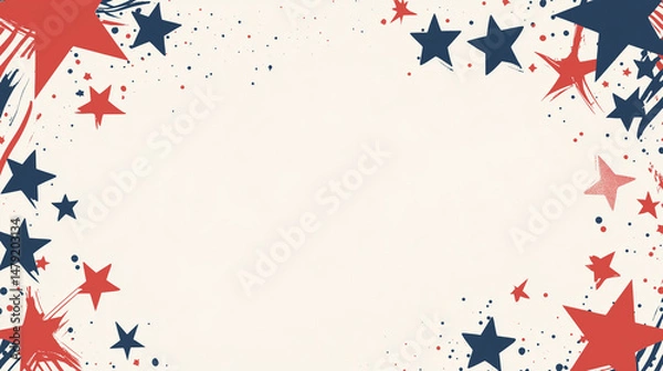 Fototapeta july the 4th, powerpoint background, celebration, minimalism