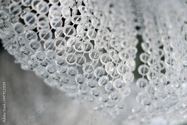 Obraz Crystal glass chandelier close-up. Glamor background with copy space