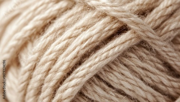 Fototapeta Close-up view of intertwined natural fiber rope showcasing intricate textures and details. with a soft. warm background that enhances its organic appearance