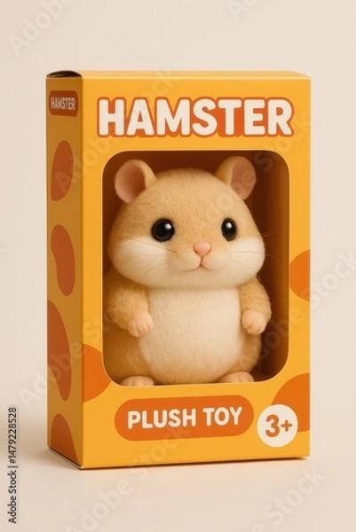 Fototapeta Cute plush hamster toy