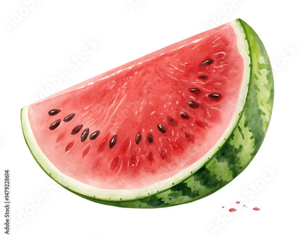 Fototapeta slice of watermelon isolated on white background, PNG