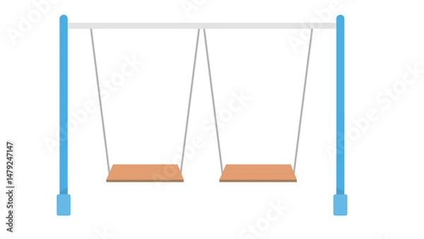 Obraz Double Swing Set Illustration