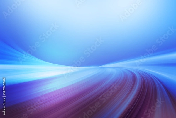 Fototapeta Modern bright abstract dynamic line wave soft light gradient dark blue purple on blue background design for graphics pattern web illustration technology digital wallpaper template poster banner