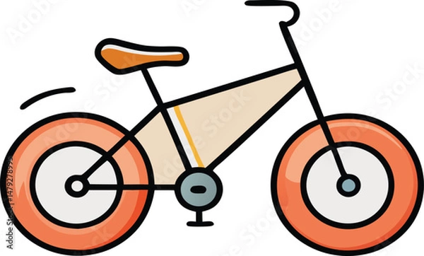 Obraz Colorful Bicycle Vector Illustration