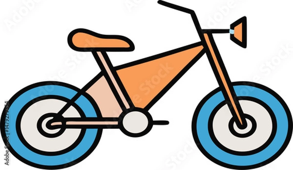 Obraz Colorful Bicycle Vector Illustration