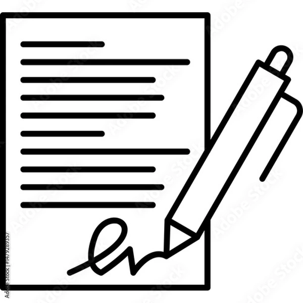 Obraz Signature Confirmation Icon