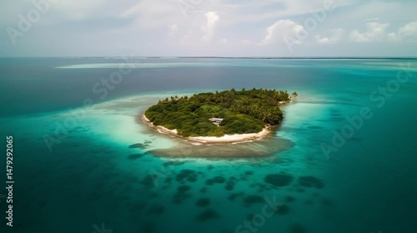 Obraz Tropical Island Aerial View. (3)