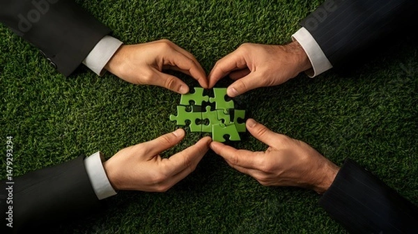 Obraz Green Business: Sustainable Teamwork