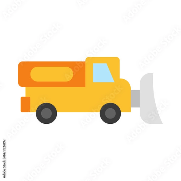 Obraz Snow Plow flat icon