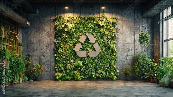 Fototapeta Eco-Friendly Recycling and Sustainability in Modern Spaces