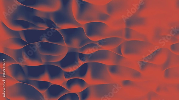 Obraz Abstract background with orange and blue cluster shapes and gradients with otherworldly effect