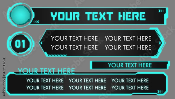 Obraz サイバーな感じのテロップベース