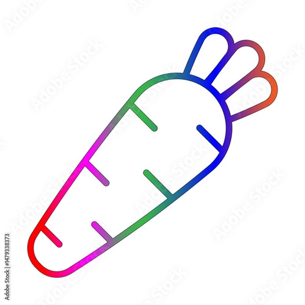 Fototapeta Carrot line gradient icon