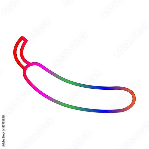 Fototapeta Bottle gourd line gradient icon
