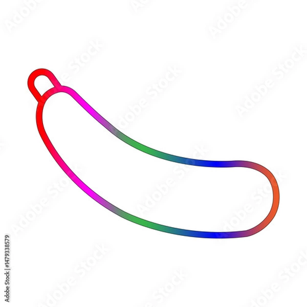 Fototapeta Pointed gourd line gradient icon
