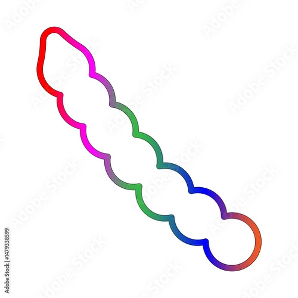 Fototapeta Drumstick line gradient icon
