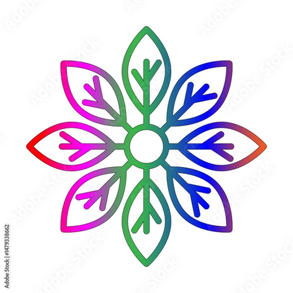 Fototapeta Amaranth leaves line gradient icon
