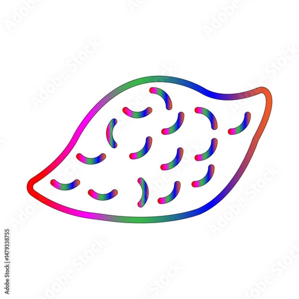 Fototapeta Sweet potato line gradient icon