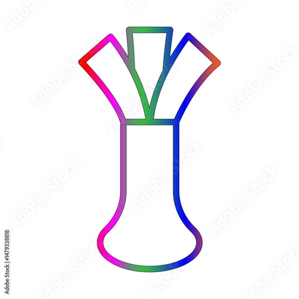 Fototapeta Leek line gradient icon