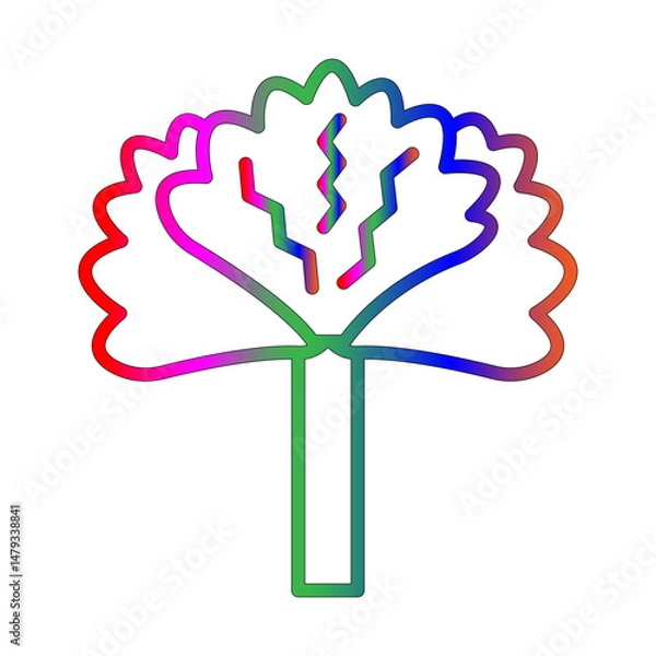 Fototapeta Celery line gradient icon