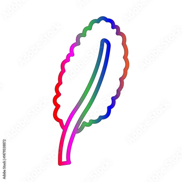 Fototapeta Kale line gradient icon