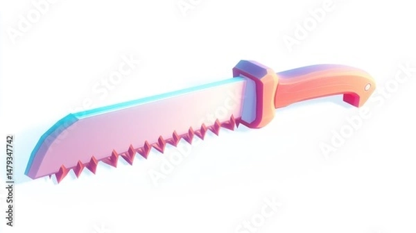 Fototapeta 3D rendered saw