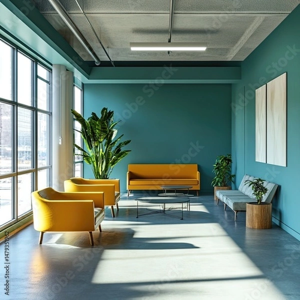 Fototapeta Air-purifying paint for building walls utilizing photocatalytic materials to remove harmful particles, improve air quality, and reduce indoor pollution levels in homes, offices, and industrial spaces.