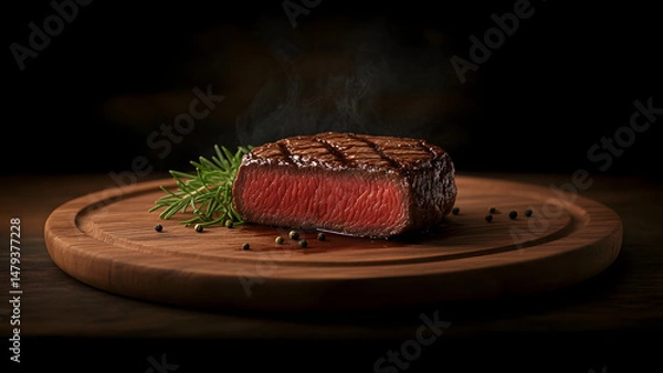 Fototapeta appetizing steak beef meat 