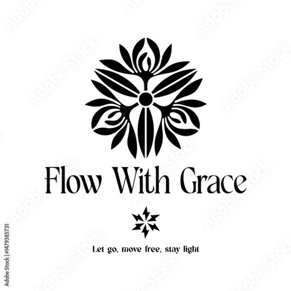 Obraz Streetwear typography quotes design with icon logo vector