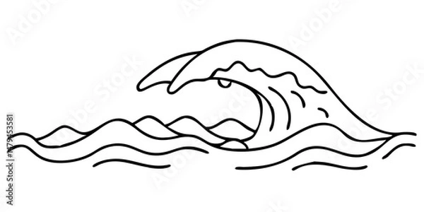 Fototapeta Nature’s Power in Motion, Marine Wave Artwork