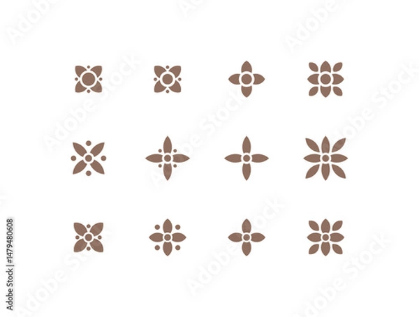 Obraz Cross geometric elements for your project. Four leaf clover elements for decor. Simple geometric shape.