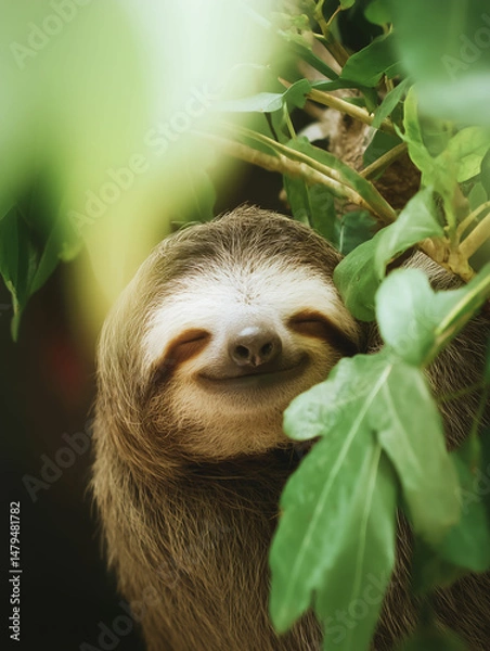 Obraz 기분 좋은 나무늘보