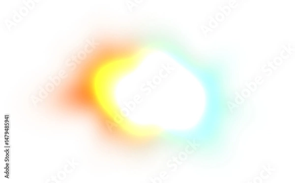 Fototapeta Transparent neon light leaks texture effect overlay, film grain texture, color gradients shape glowing, glow effect, light beams neon effect