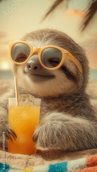 Obraz 휴가를 즐기는 나무늘보