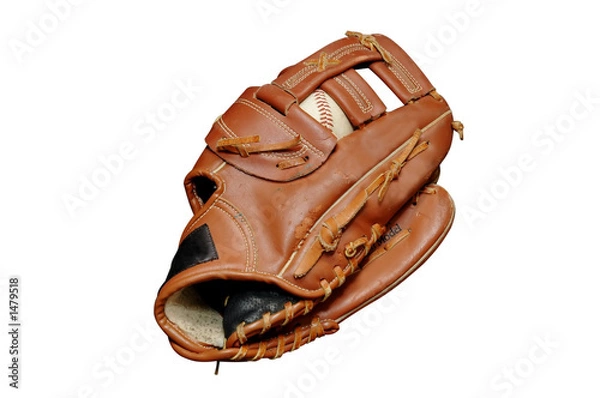 Fototapeta baseball glove with ball