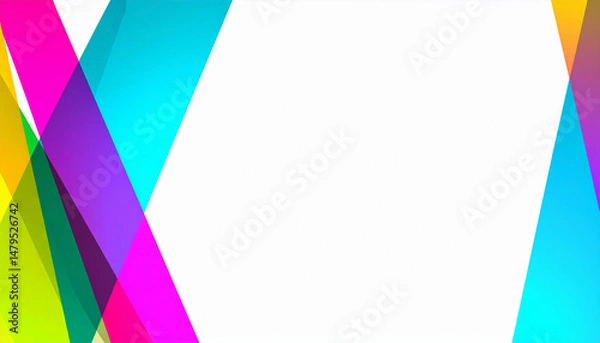 Obraz Colorful geometric shapes overlap each other, creating a vibrant and abstract composition
