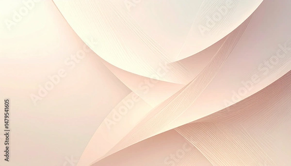 Fototapeta Soft waves intertwine, creating a gentle, abstract design with delicate, flowing shapes and subtle hues