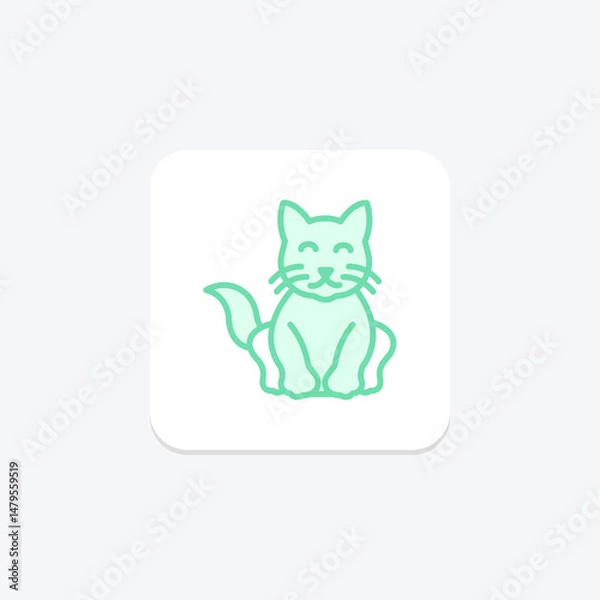 Fototapeta Persian Cat, vector, pixel perfect, illustrator file