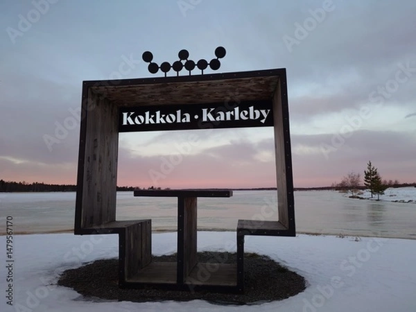 Obraz 冬のフィンランドコッコラの海