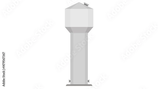 Fototapeta Elegant water tower design modern architecture clean lines aesthetic appeal