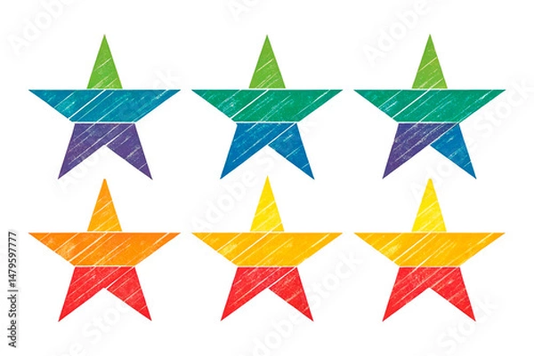 Obraz rainbow colored star icon lgbtq concept, isolated on transparent background - generated by ai