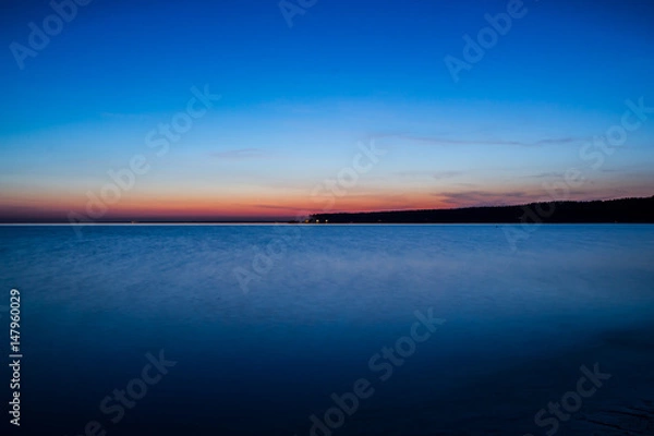 Obraz Summer sea sunset with waves