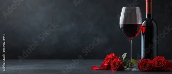 Fototapeta Wine and roses