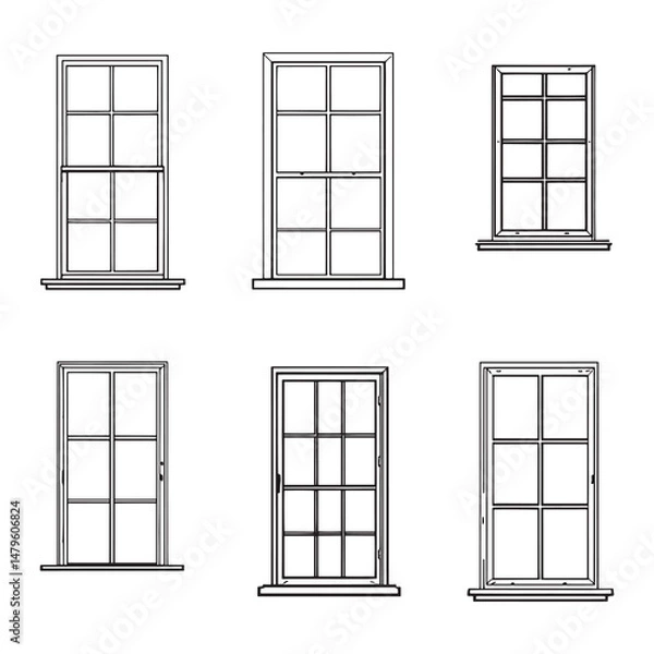Obraz elegant window frame in minimalist style