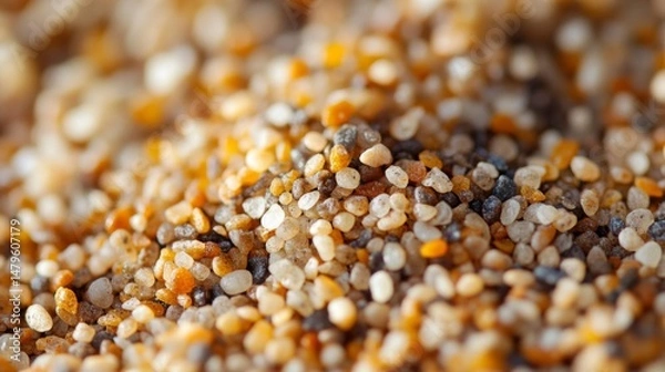 Fototapeta Close-Up of Colorful Sand Grains Texture