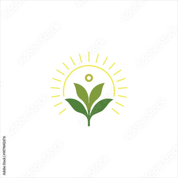 Obraz Green leaf ecology nature element vector icon design.