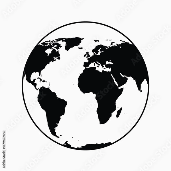 Fototapeta Celebrate Earth Day with a fun coloring page showing a happy Earth character surrounded by natural elements. Perfect for kids and eco-friendly art activities .