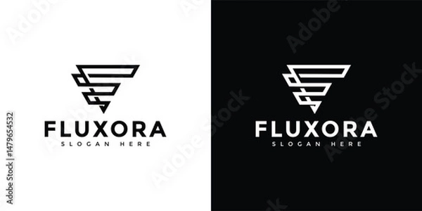 Fototapeta Fluxora - Modern Abstract Logo Design
