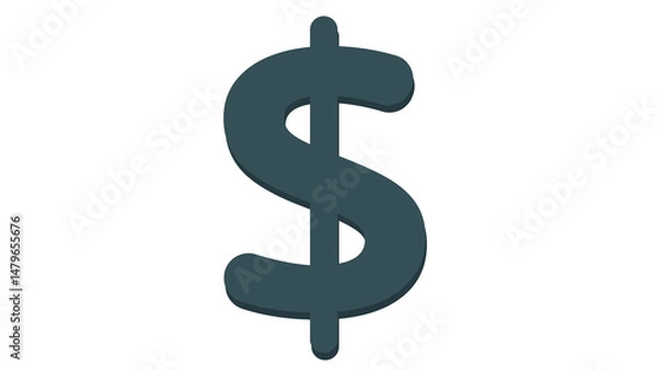 Fototapeta Stylish dollar sign design perfect for finance projects representing wealth and success
